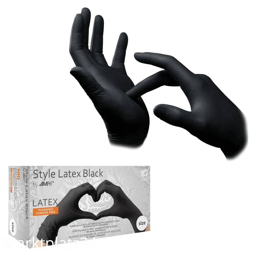 Style Latex Black, ungepudert, schwarz, Gr.S, unsteril, 100 St/Pk. - Marktplatz24