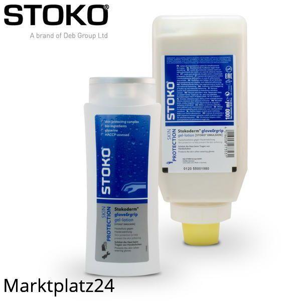 Stokoderm glove&grip, unparfümiert, Hautschutz, 1 L Softflasche, Spender V - Marktplatz24