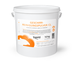 TAPIRA Plus Geschirrreinigungspulver CL in einem 10kg Eimer.