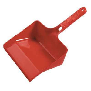 M24–Diversey Kunststoff Kehrschaufel in Rot mit ergonomischem Griff und 28 cm Breite für effiziente Reinigung