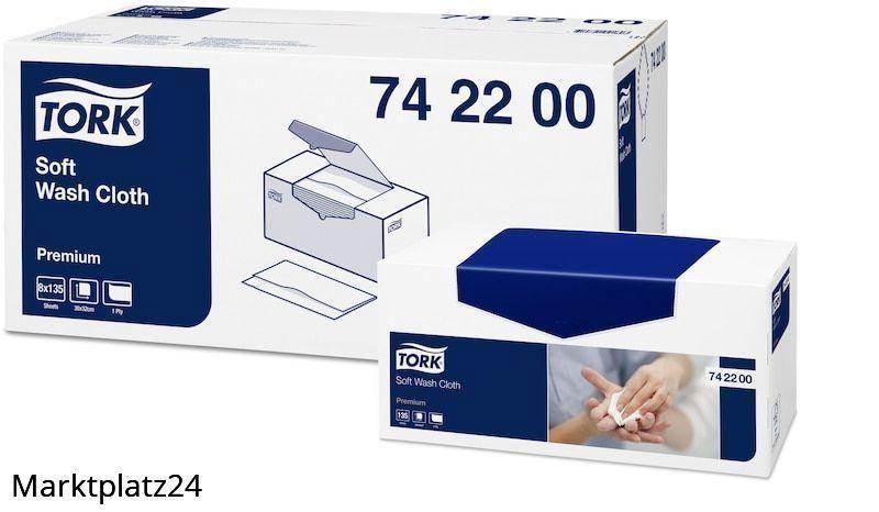 Tork Premium Waschtuch, 1lg - Hochweißes und textil weich, Airlaid, Einzeltücher, 30x32cm, 8 Boxen Ã 135 Tü. - Marktplatz24