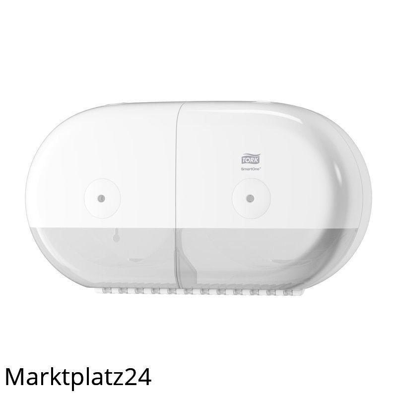 Tork Smart One Mini Doppelrollenspender für Toilettenpapier, weiß, 1St. BxHxL 164x229x406mm - Marktplatz24