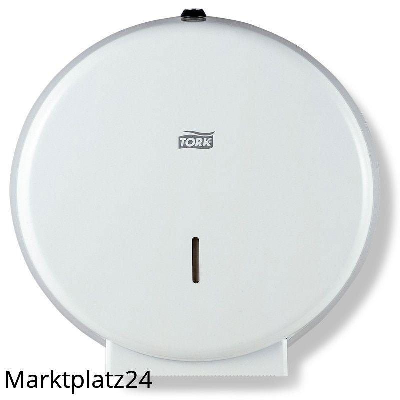 Tork Spender für Toilettenpapier, Metall, Jumbo Ro. - Weiss, mit Vorratsanzeige, abschließbar, 1 St. - Marktplatz24