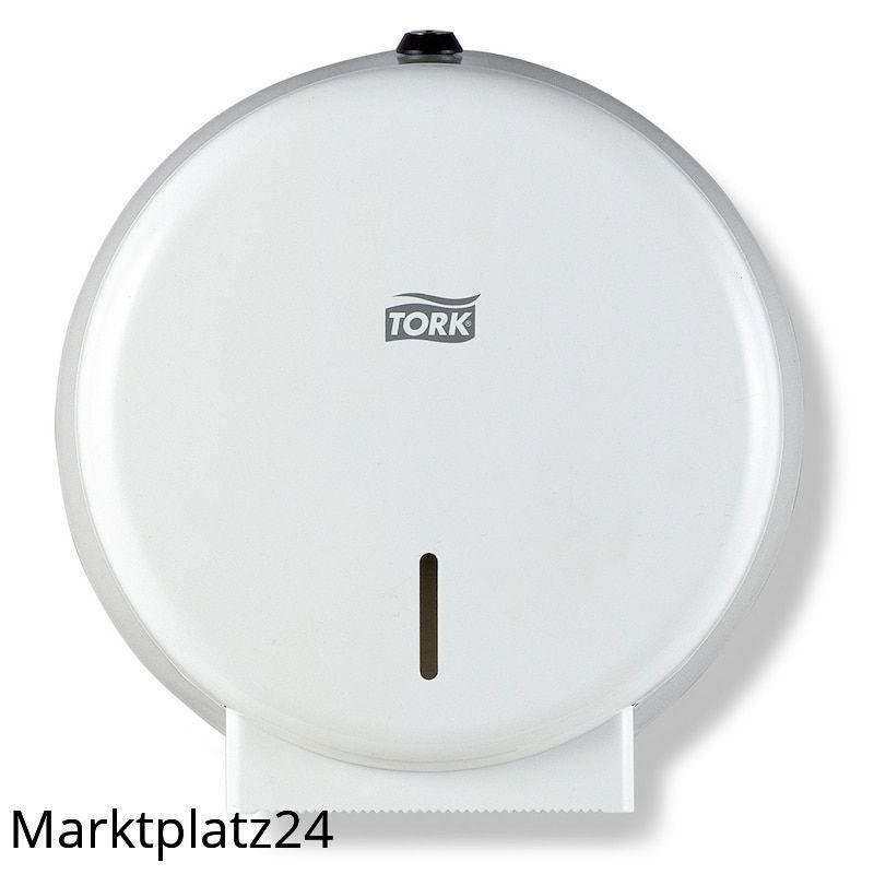 Tork Spender für Toilettenpapier, Metall, Mini Jumbo Ro. - Weiss, mit Vorratsanzeige, abschließbar, T2 Jumbo Ro. System, 1 St. - Marktplatz24