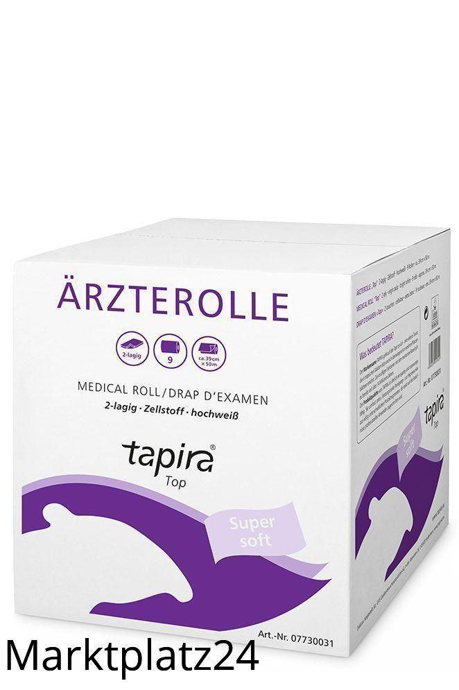 TAPIRA Top Ã„rzterolle, 2lg, 39cmx50m, hochweiß, Zellstoff, 143 Blatt/50m, 9 Ro/VE - Marktplatz24
