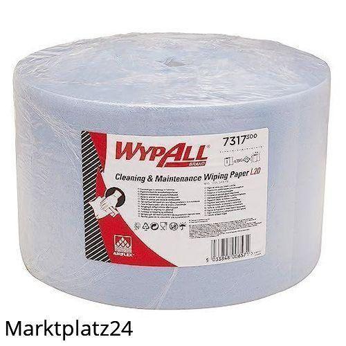 WypAll Papierwischtuch für Instandhaltungsarbeiten, Großrolle L20, 23,5x38cm, 2lg, blau, verleimt, 1x1000 Tü. - Marktplatz24