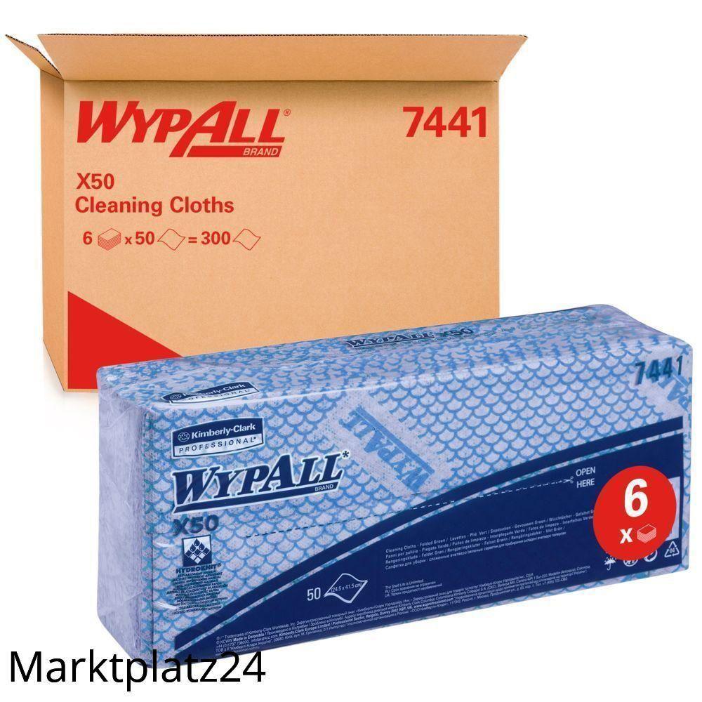 X50 Wischtuch, 4-farb., 25x42cm, blau geprägt, 6x50 St. - Marktplatz24