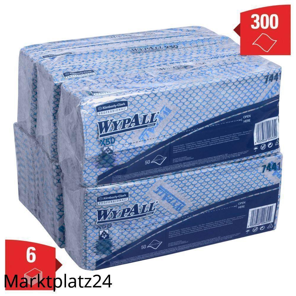 X50 Wischtuch, 4-farb., 25x42cm, grün geprägt, 6x50 St. - Marktplatz24