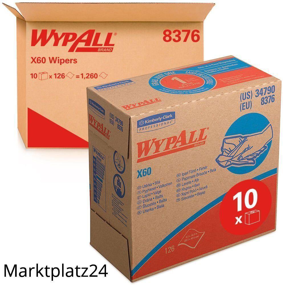 X60 Wypall Wischtuch Zupfbox,42,6x23cm, weiß, 10x126 Bl. - Marktplatz24