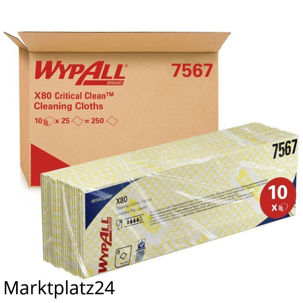 X80 Wischtuch, 4-farb.,35x42cm, gelb,geprägt, 10x25 St. - Marktplatz24