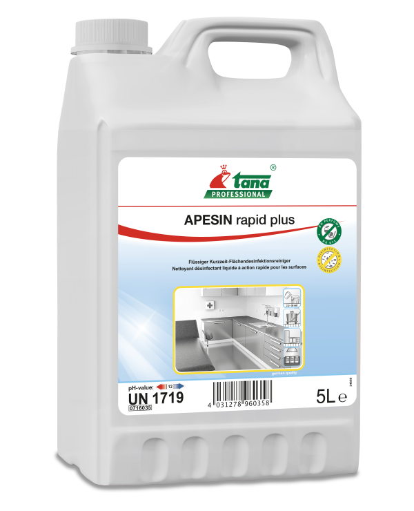 Desinfektion -APESIN rapid plus, 5L Kanister, 2 Kanister/Krt. BAuA-Reg-Nr.: N-103235