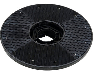 M24–Diversey Führungsteller 28cm, round black machine part with textured surface