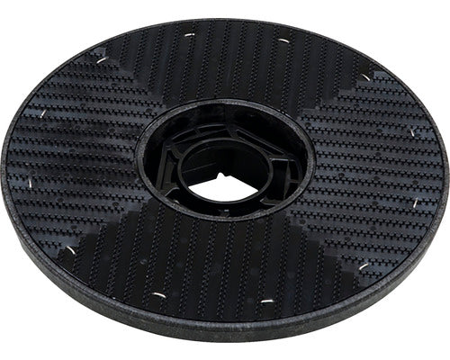 M24–Diversey Führungsteller 28cm, round black machine part with textured surface
