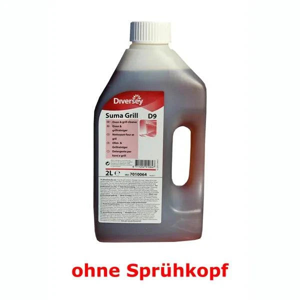 Eine 2-Liter-Flasche Suma Grill D9 Grillreiniger.