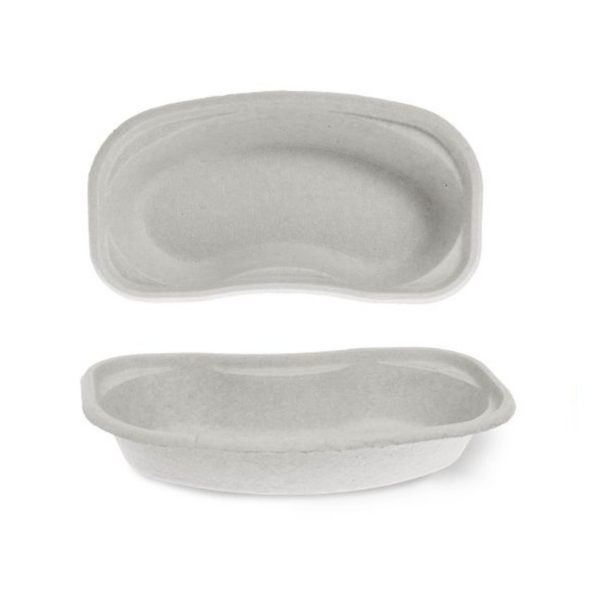 Graue Nierenschalen aus Pappe, unsteril