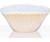 Weiße, gefaltete Korbfilterpapier für Kaffee, 250 Stück.