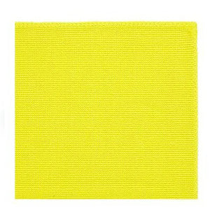 Ein gelbes Mikrofaser-Reinigungstuch in der Größe 36x36 cm.