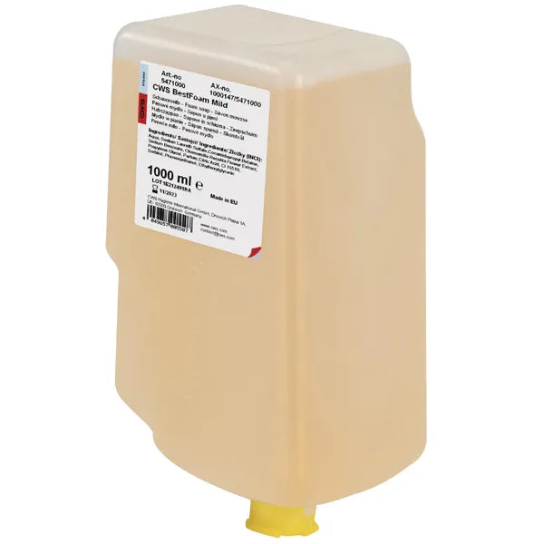 CWS BestFoam Mild Schaumseife in einem 1L Behälter.