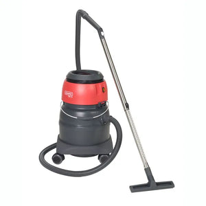 Cleanfix SW 21 Aqua Nasssauger with red and gray body and hose.