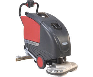 Cleanfix RA 605 IBCT VDE Akku-Feuchtdampfreiniger mit rotem und schwarzem Gehäuse.