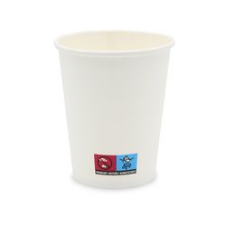 Weißer 8oz Coffee-Cup mit 80mm Durchmesser, stapelbar, 50 Stück pro Packung.
