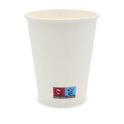 Weißer Coffee-Cup aus robustem Material, 12oz, Ø90mm, 300ml, 50 Stück im Paket.