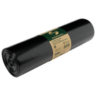 Schwarze 120L Abfallsäcke aus Recycling-LDPE, 700x1100mm.