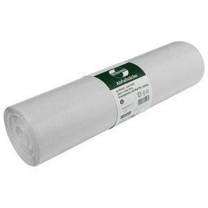 Rolle mit 25 transparenten 120L Abfallsäcken aus recyceltem LDPE.