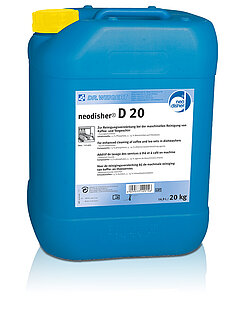 Neodisher D 20 Reinigungsflüssigkeit in einer blauen 20 kg Kanister.