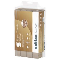 Satino PureSoft Handtuchpapier, 24x23cm, 2lagig, soft beige.