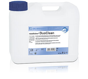5L Kanister Neodisher DuoClean, ein vielseitiger Reiniger für verschiedene Oberflächen.