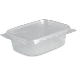 Transparente Verpackungsbecher mit Deckel, 125 ml, Maße 108x82x32 mm, in Karton mit 250 Stück.
