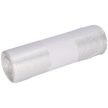 Rolle mit 50 transparenten HDPE-Abfallbeuteln, 60L, 620x750mm