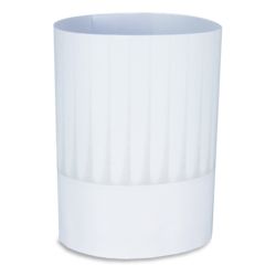 Weiße Papierkochmützen "Europe" im klassischen Design, 10 Stück in der Packung.