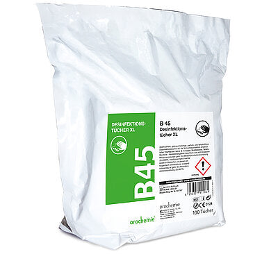 Desinfektion -B 45 Desinfektionstücher XL, 100 Tü/Pk. BAuA-Reg-Nr.: N-107797