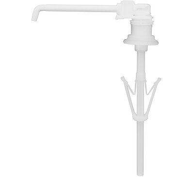 Einwegpumpe aus Kunststoff für 500ml Alu IMP Spender zur hygienischen Flüssigkeitsdosierung.