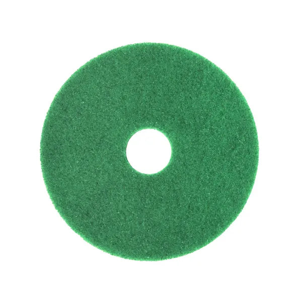 Grünes Reinigungspad mit 432mm Durchmesser und zentralem Loch.