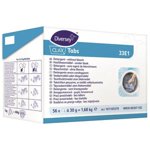 Detergent tabs for laundry, 56 tabs per pack.