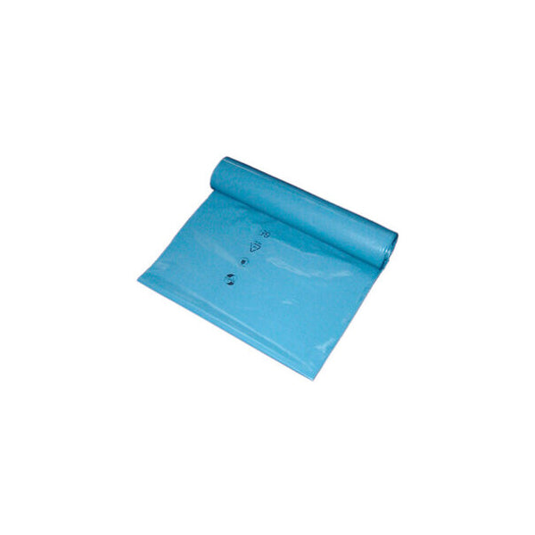 أكياس القمامة LDPE، 240L، أزرق، 1000x1250x0.06mm، 55my، فضفاضة، 100 قطعة / صندوق.