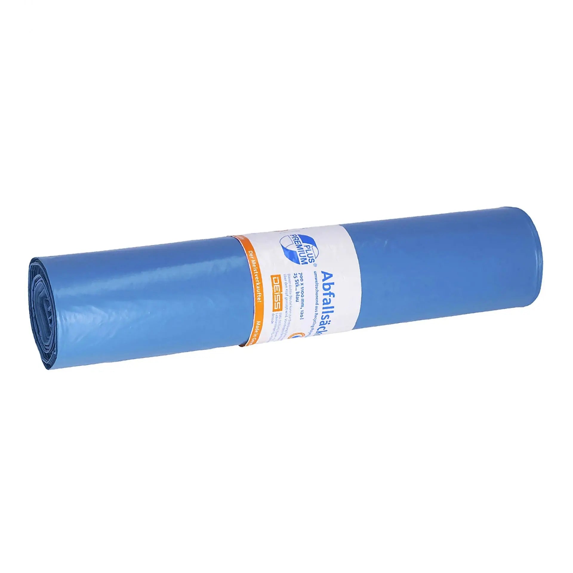 Garbage bags PREMIUM, LDPE, 140L, blue, 800x1200mm, 100my, loose, 150 pcs/box.