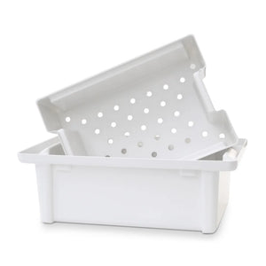 Weißer Instrumenten-Desinfektionswanne mit 1L Fassungsvermögen, 223x149x91mm.