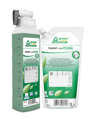 Tawip VioSwitch 1L Beutel mit Dosieraufsatz und Nachfüllbeutel.