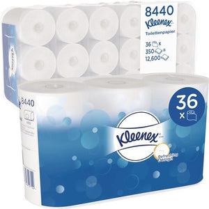 Kleenex Toilettenpapier in einer 36er Packung mit 3-lagigem Design.