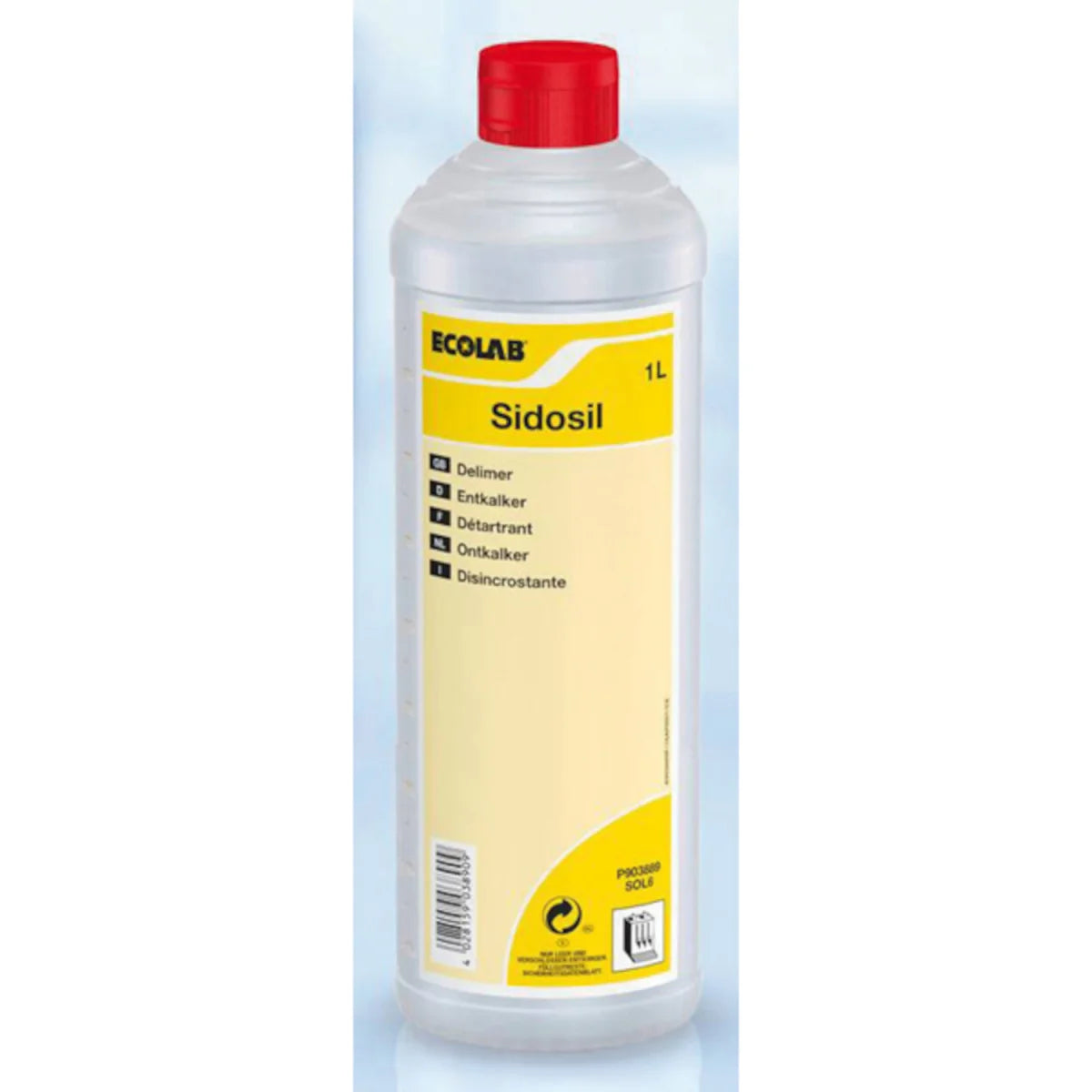 Ecolab Sidosil Desinfektionsmittel in 1L Flasche.