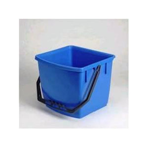 Blauer 15L Kunststoff-Eimer von Ecolab mit ergonomischem Griff.
