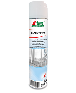 Tana Professional Glass vitrevit foaming glass and window cleaner in a 600ml can.