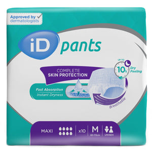 iD Pants Maxi Einweg-Inkontinenzhose lila Größe M, 10 Stück