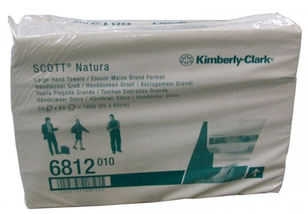 Scott Natura Handtuchpapier, 2-lagig, 25x50cm, 1680 Stück.