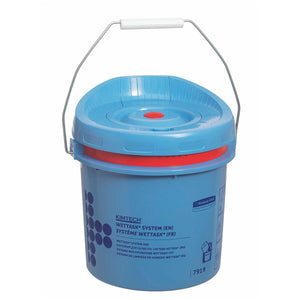 Blauer 4,5L WETTASK Spendereimer mit Griff und Deckel.