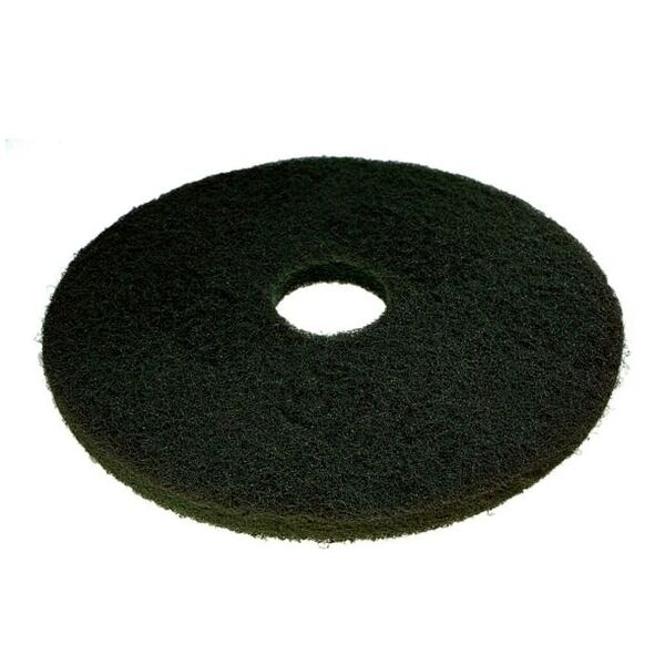 Grünes 280mm Reinigungspad mit Loch in der Mitte.
